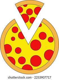 Vector prepared and cleaned Pizza icons
