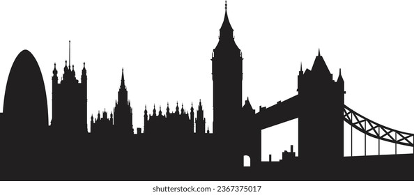 Vector prepared London city skyline image