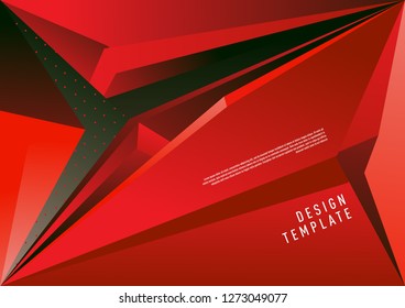vector presentation background template in red and black color