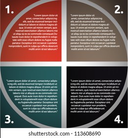 Vector presentation with circle and arrows