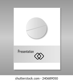 Vector presentation cover with a pill design 