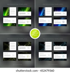 Vector presentation design templates collection 