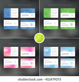Vector presentation design templates collection 