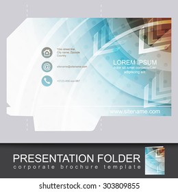 Vector Presentation Folder Design Template. Can Be Used For Business Or Working Promotion. 