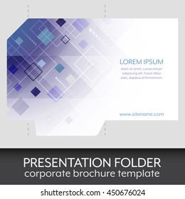 Vector presentation folder design template. Can be used for business or working promotion. 