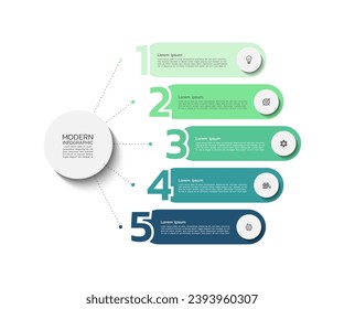 Plantilla de negocio de diseño de infografía de presentación de vectores