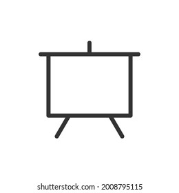 Vector presentation line icon. Symbol in trendy outline style. Vector illustration isolated on a white background. 