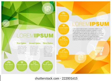  Vector presentation minimalist flat design templates.