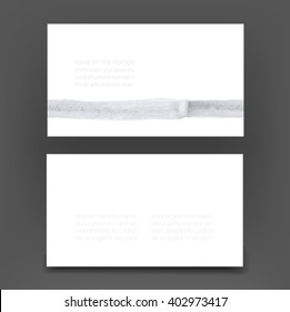 Vector presentation of modern business card - two sides back and front - with abstract art background in gray shades