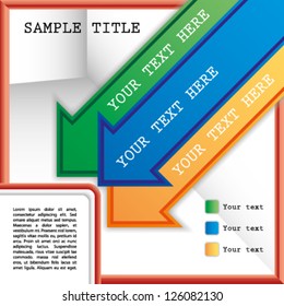 Vector presentation template with big colorful arrows and space for Your custom text