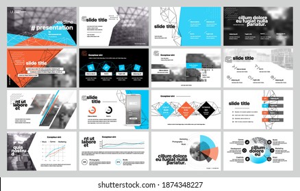 
Vektorgrafik-Präsentationsvorlagen. Infografische Elemente für Präsentationen, Flyer und Broschüren, SEO, Marketing, Webinar Landing Page Template, Website Design, Banner.