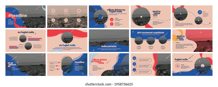 Vector Presentation Templates. Infographic elements for use in Presentation, Flyer and Leaflet, SEO, Marketing, Webinar Landing Page Template, Website Design, Banner.