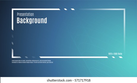 Vector of presentation title frame on blue gradient background with abstract shape texture (1920x1080 ratio). mock up for adding your content,Technology theme svg