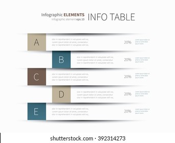 vector presentation wall lines with shadow and cut effect / infographics table lines