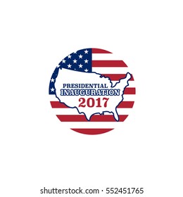 Vector presidential inauguration 2017 icon. Design element