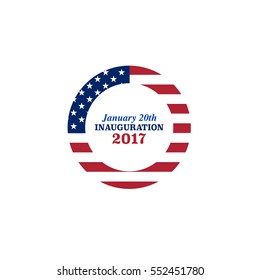 Vector presidential inauguration 2017 icon. Design element