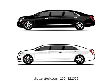 vector presidential state limousine car