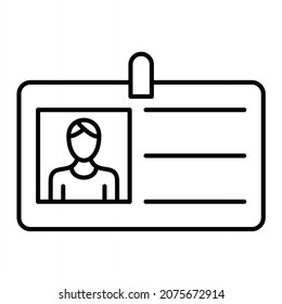 Diseño de icono de contorno de tarjeta de prensa
