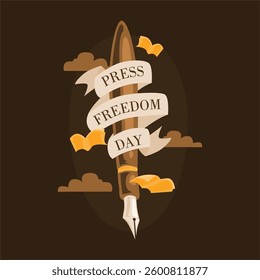 vector press freedom day poster template
