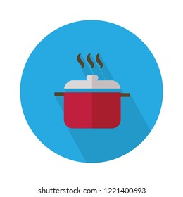 Vector Pressure Cooker. Cooking Food Icon - Kitchen Utensil Isolated