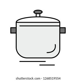 Vector pressure cooker icon
