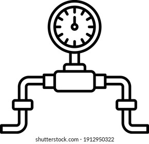 Vector Pressure Gauge Outline Icon Design Stock Vector (Royalty Free ...