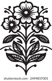 vector pretty 3 flower art