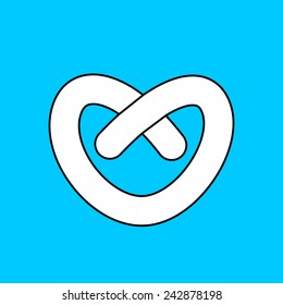 Vector pretzel icon. Food icon. Eps10