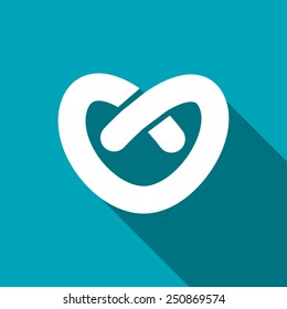 Vector pretzel icon. Food icon. Eps10