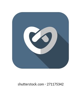 Vector pretzel icon. Food icon. Eps10