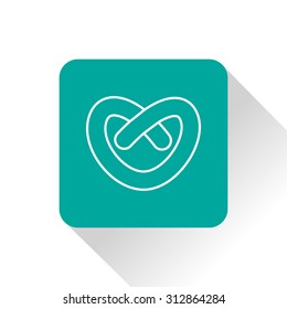 Vector pretzel icon. Food icon. Eps10