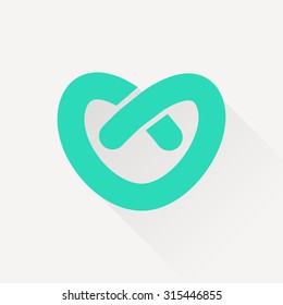 Vector pretzel icon. Food icon. Eps10