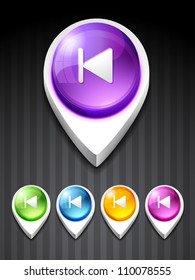 diseño de icono anterior vectorial
