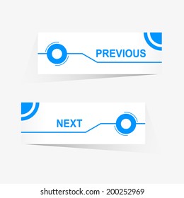 Vector Previous and Next navigation buttons for custom web design