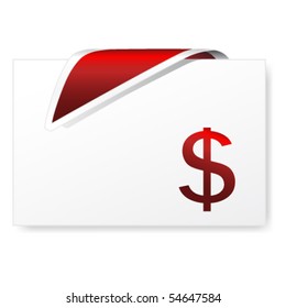 Vector price card with navigation arrow