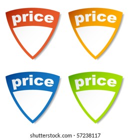 etiqueta de precio vectorial