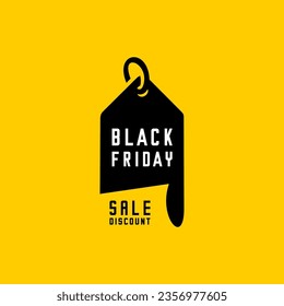 etiqueta de precio vectorial friday negro