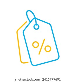 Vector Price Tag Outline Illustration