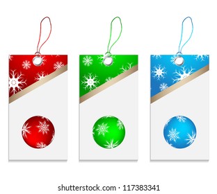 vector price tags with Christmas design