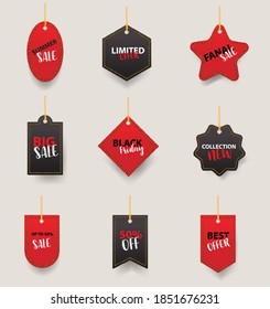 Vector price tags labels collection sale banners design