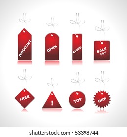vector price tags on white