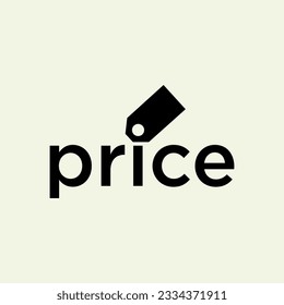 Vector price text logo design