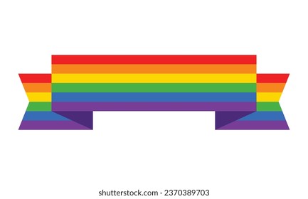 Vector pride banner on white