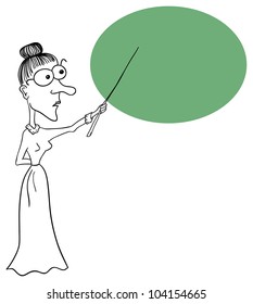 Vector prim teacher is isolated on a white background