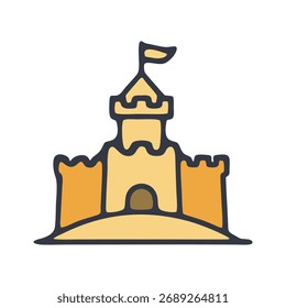 Castillo de la princesa del Vector en el fondo blanco