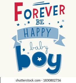 Vector print for baby boy room/Vector illustration