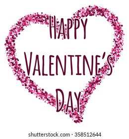 Vector print background for Valentines Day. design element heart dot