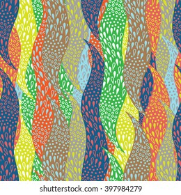 Vector print. Bright ornament. Seamless pattern. Ideal for fabric. Abstract background. Creative design.