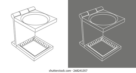 Vector print cmyk glass icon