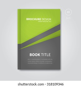 vector print concept of cover for book / brochure book design template in green color
